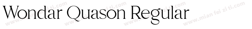 Wondar Quason Regular字体转换